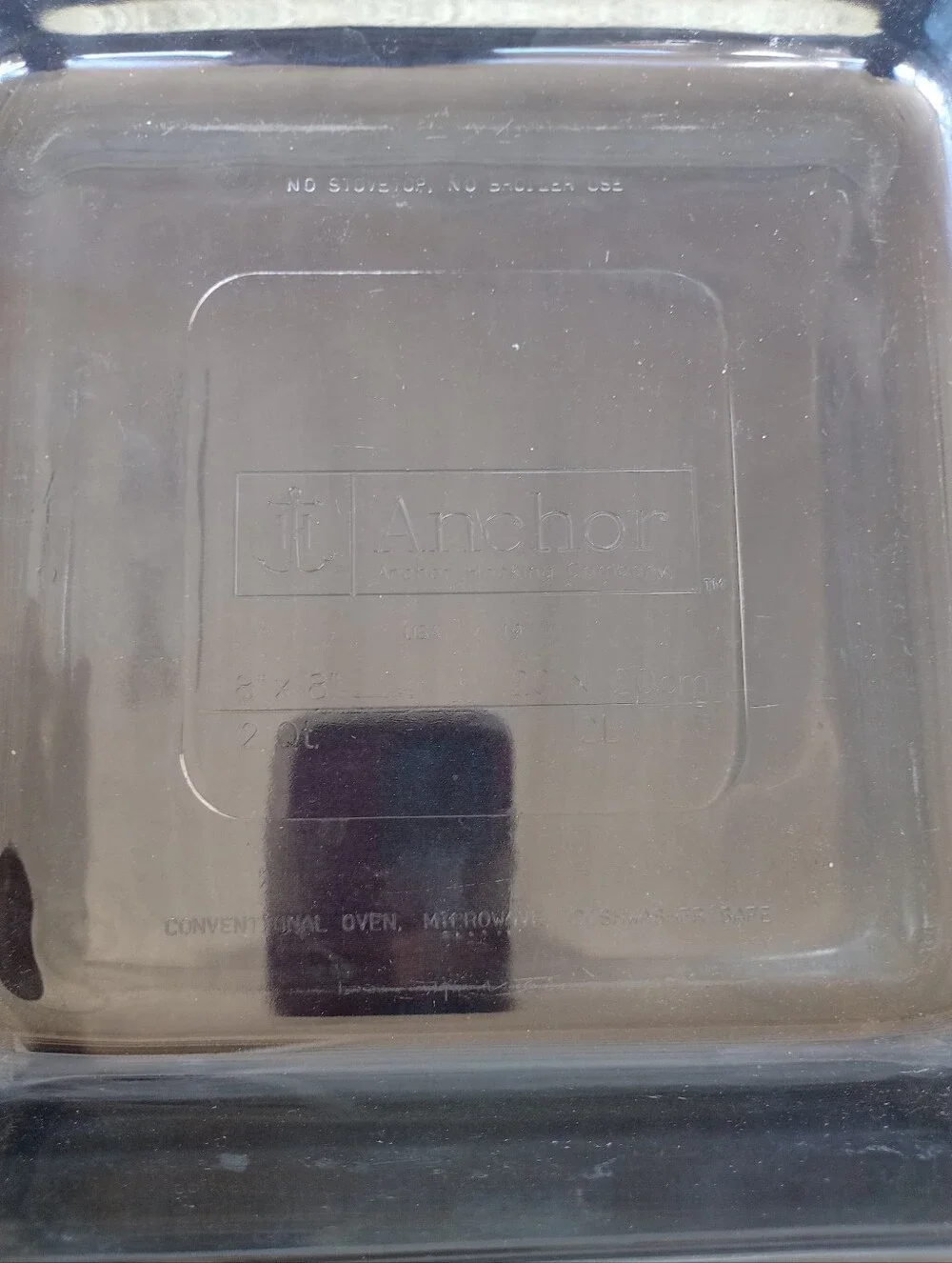 Anchor Hocking Square 8x8 Clear Glass Baking Dish Casserole USA Vintage